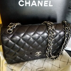 SOLDTimeless Classic Lambskin Black Jumbo Purse!!!